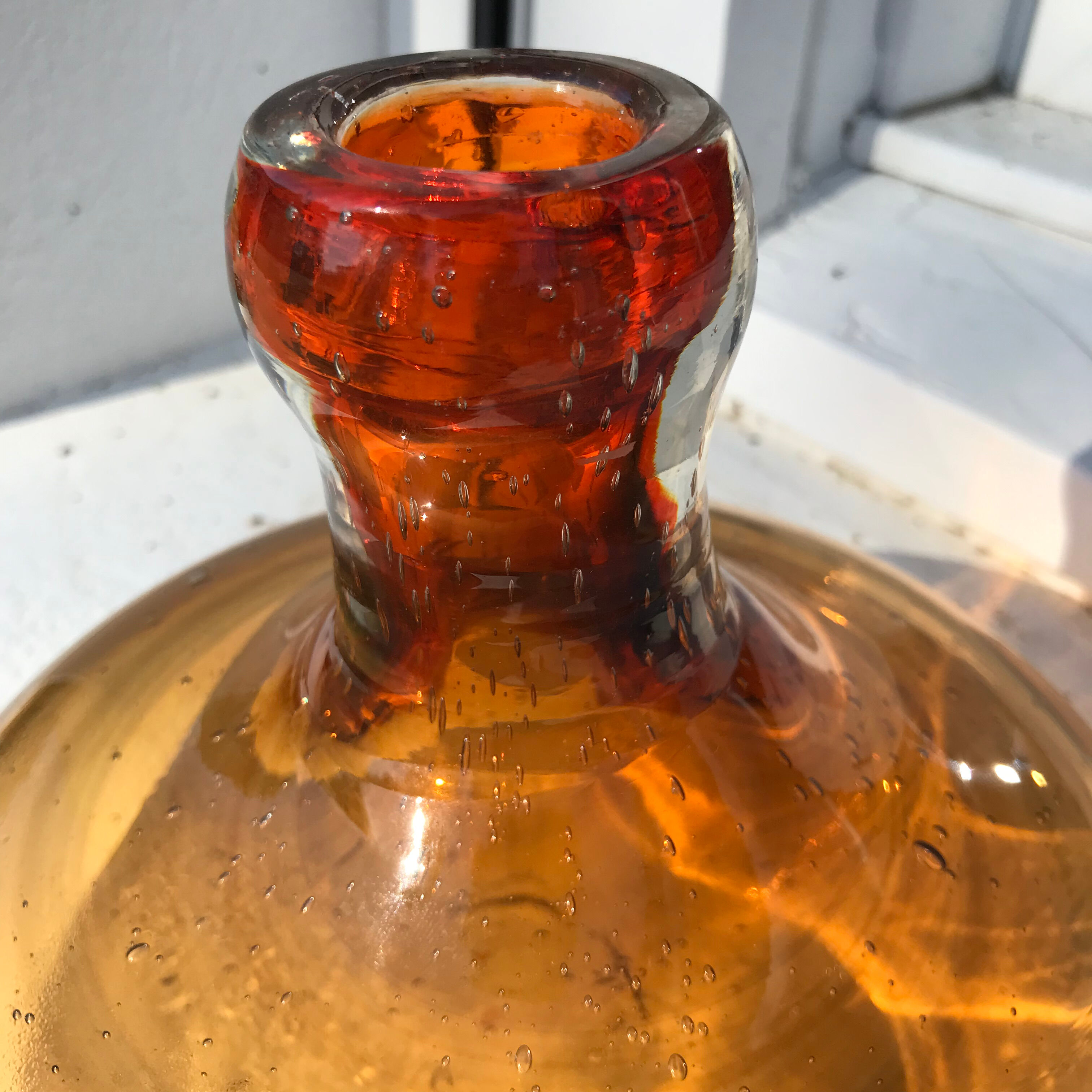 Blown glass vase