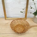 Vintage braided wicker basket