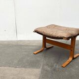 Modern Mid-Century Norwegian Siesta Pouf in Leather by Ingmar Relling for Westnofa, 1960s