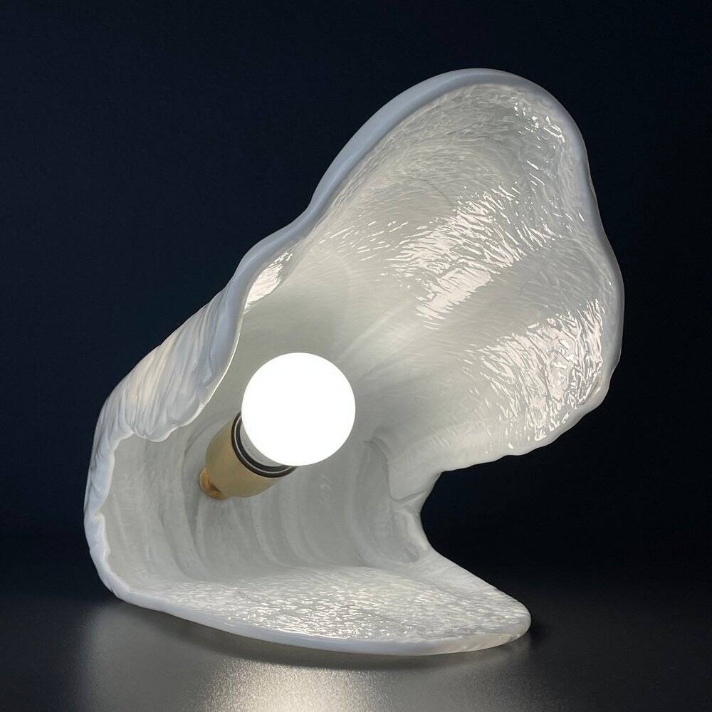 Oyster Murano table lamps by La Murrina, Italy, 1970s, set of 2