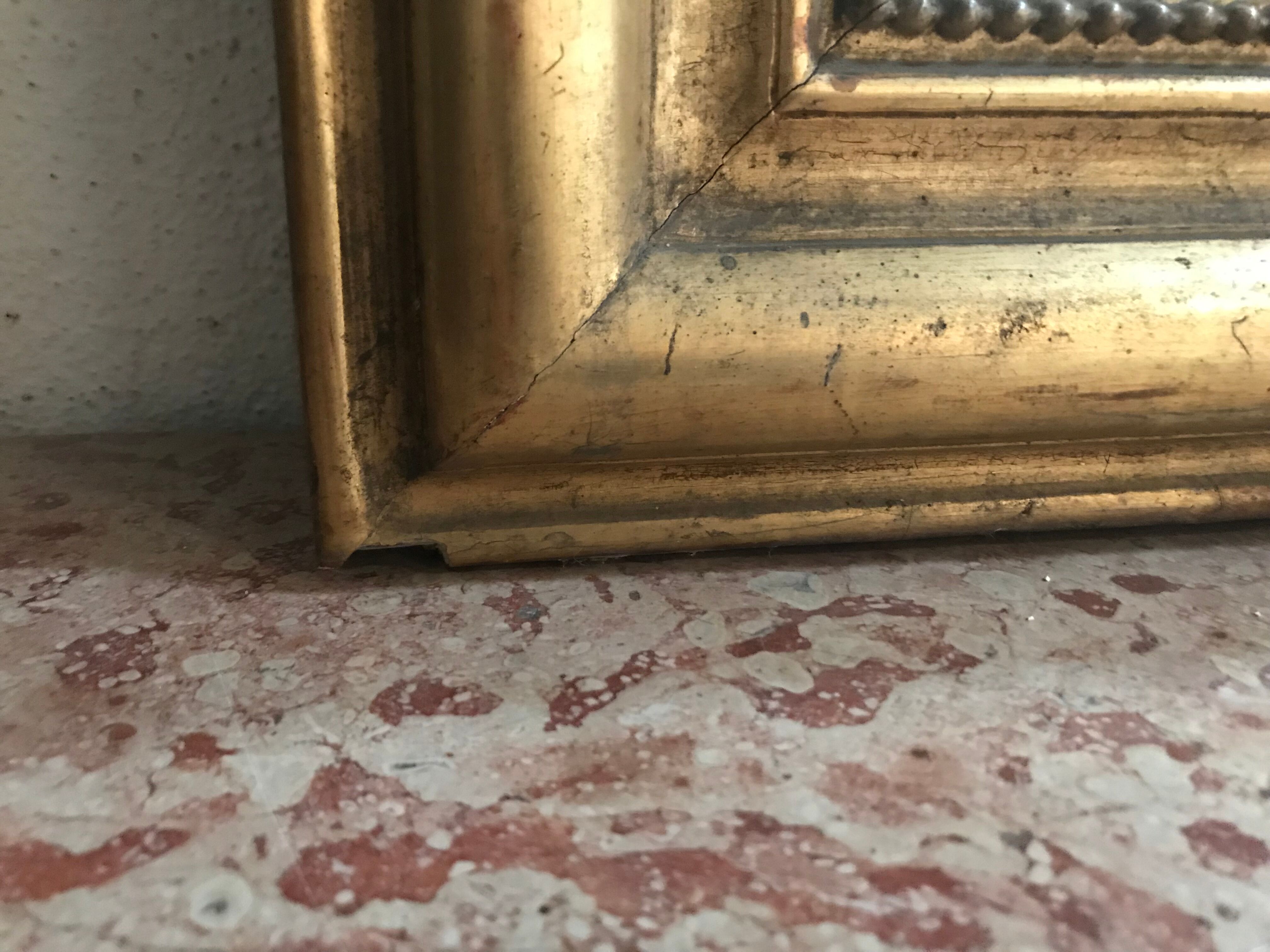 Miroir Louis Philippe à la feuille d’or 84x150cm