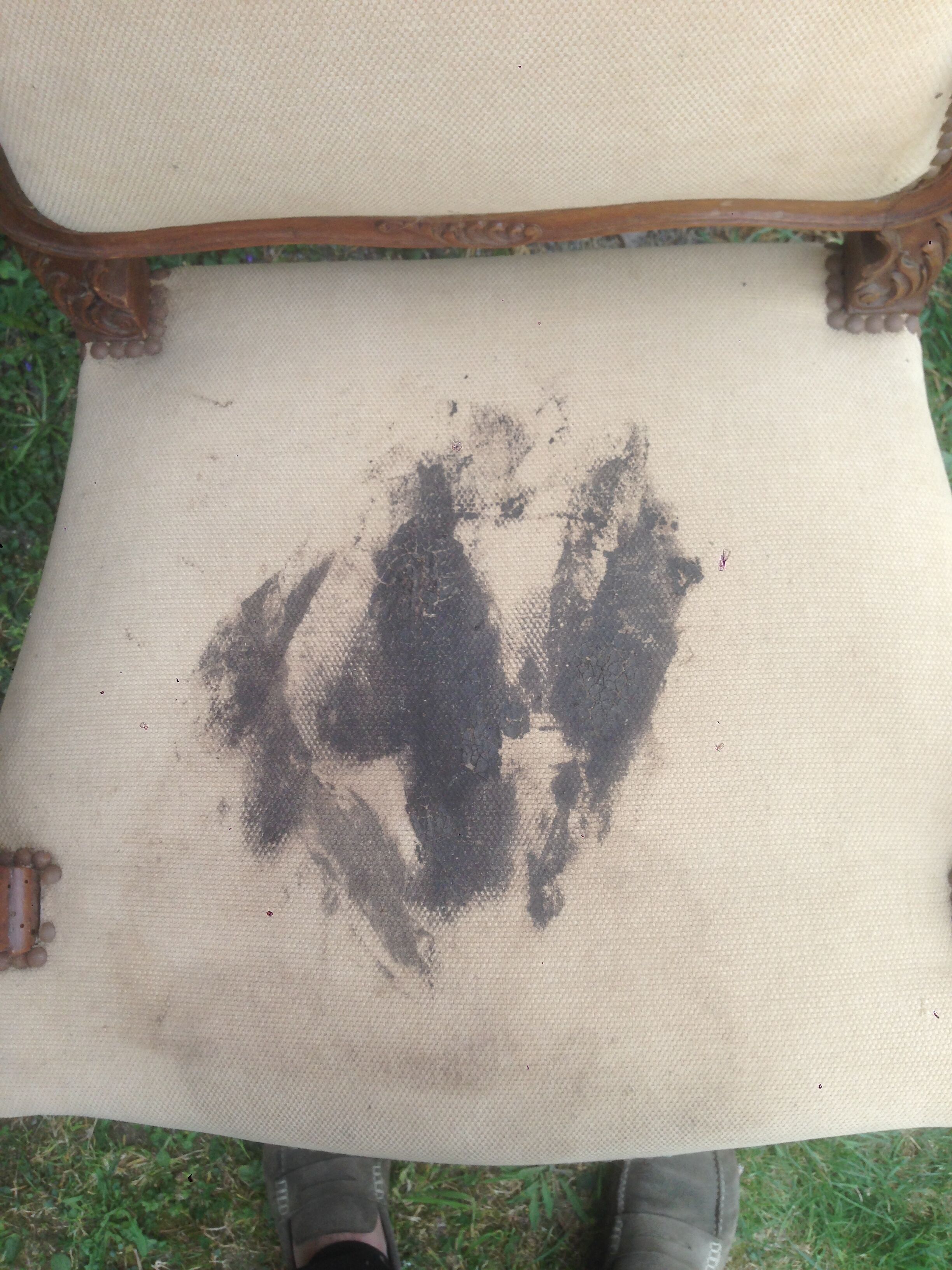 Pair of Louis XV-style walnut armchairs