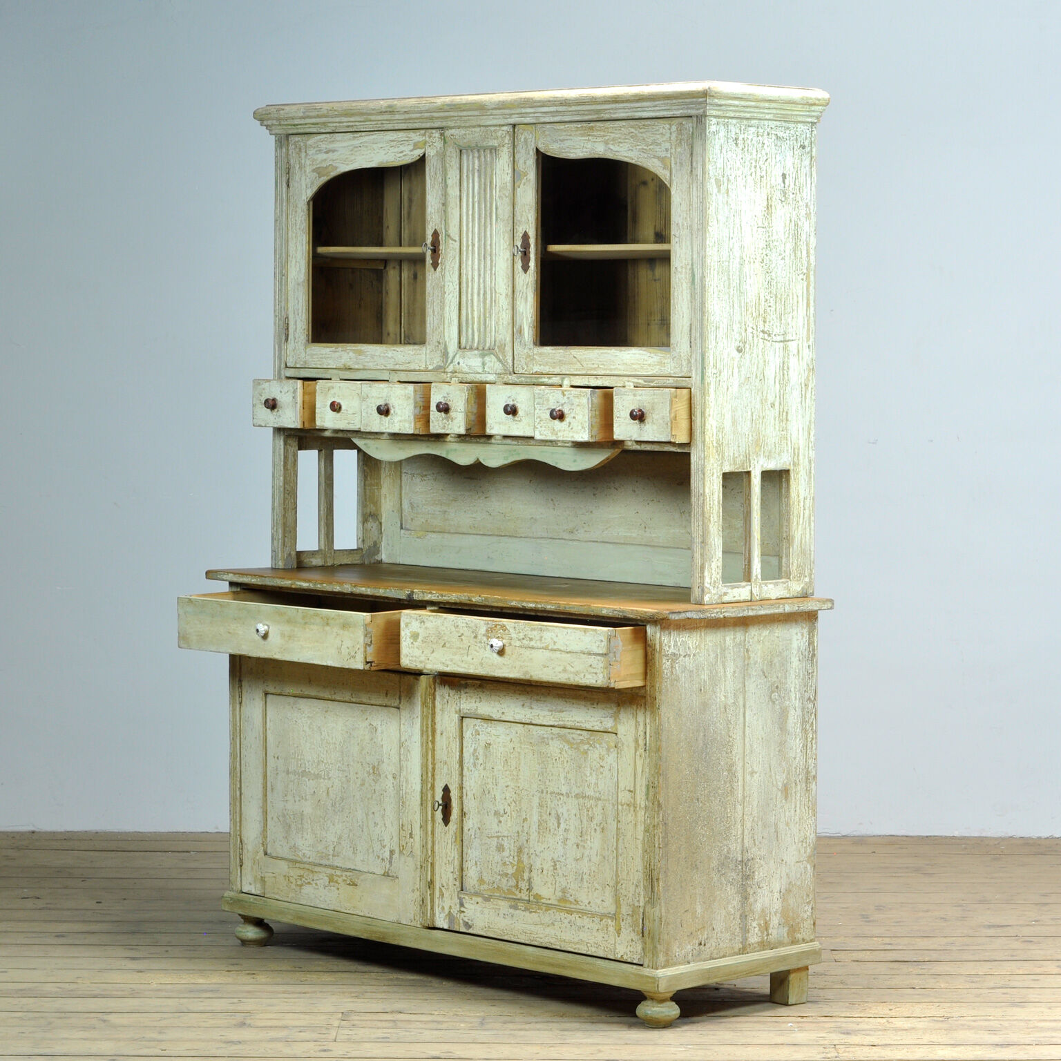 Solid Pine Kitchen Cupboard, 1920's