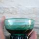 Lot de 2 coupelles en cristal vert foncé