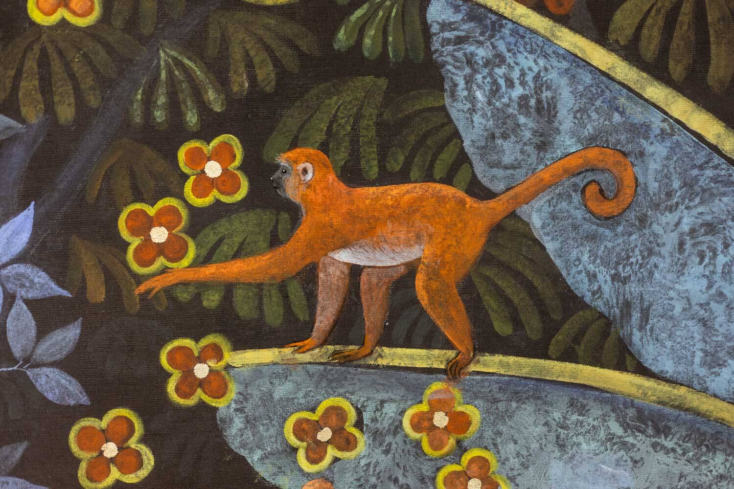 Large acrylic painting on linen canvas. Contemporary work.