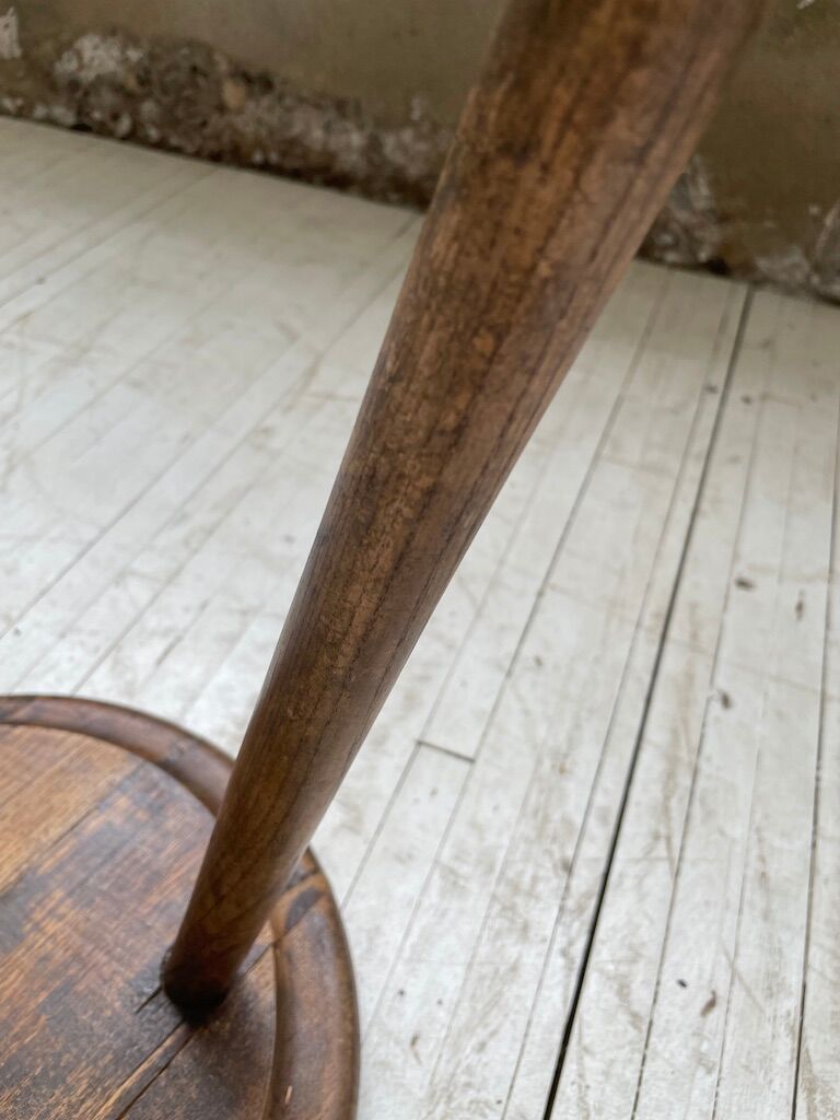 French tripod oak stool 50