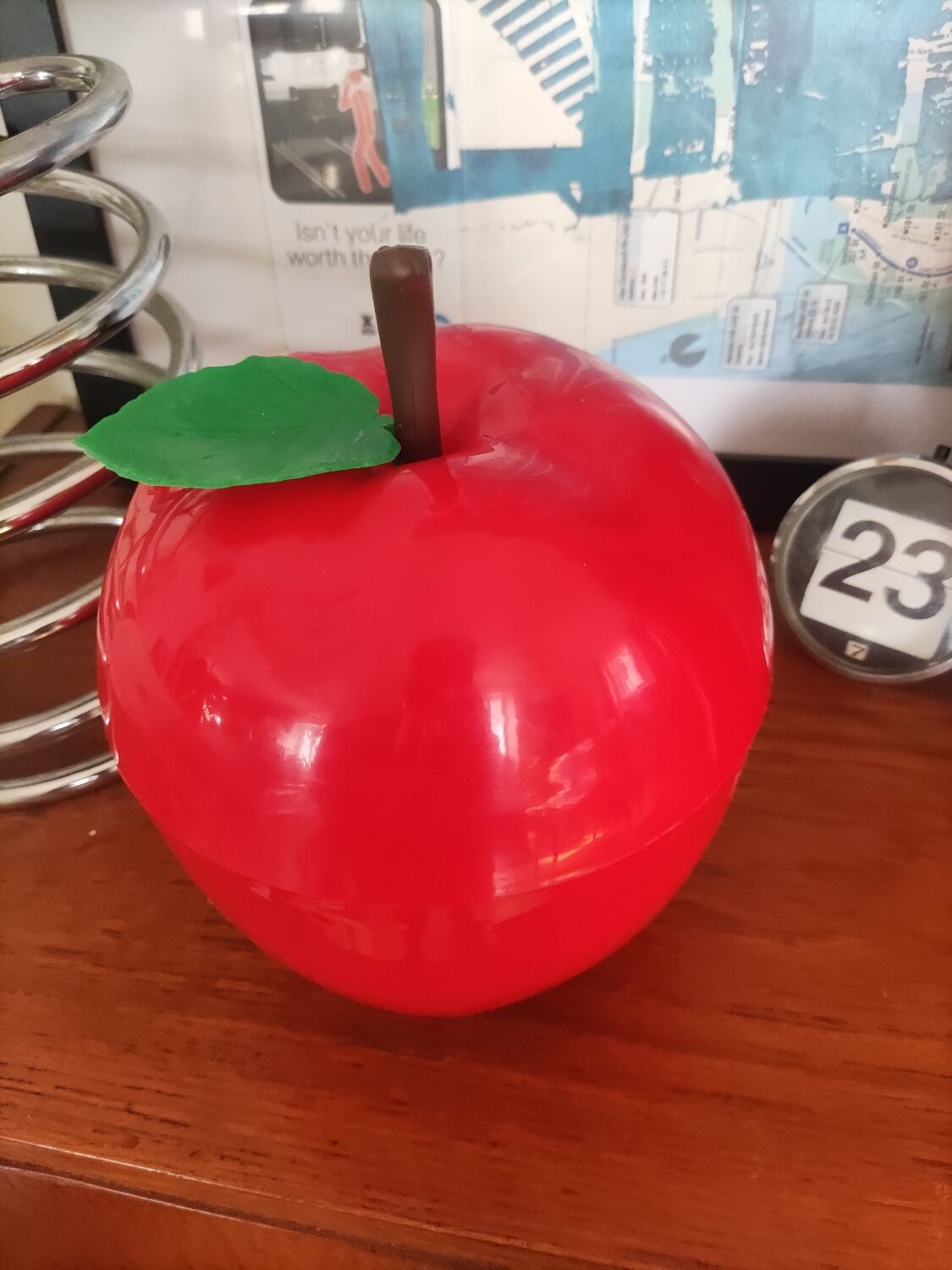 Red ice cube apple