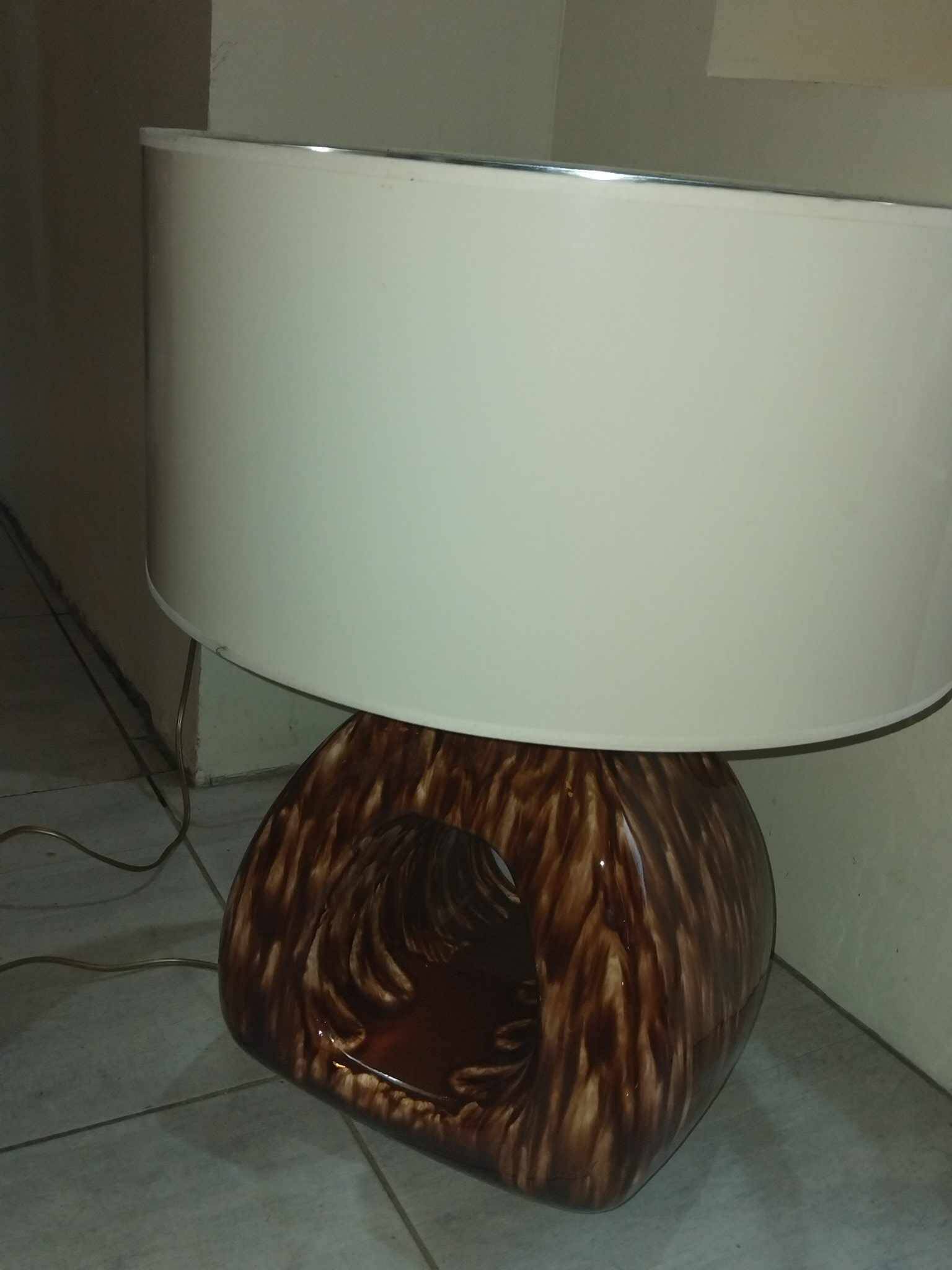 Large earthenware lamp from the 70s