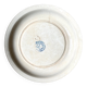Plat rond et creux Boulenger & Cie en terre de fer émaillée blanche et bleue, service "Wild rose"