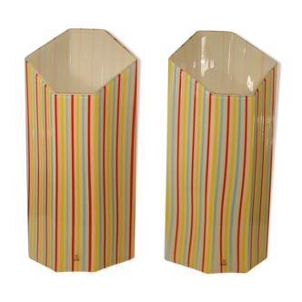 Pair of Murano glass lamps, 1980