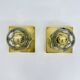 Pair of Peil & Putzler ice cube glass wall lamps, 1970s
