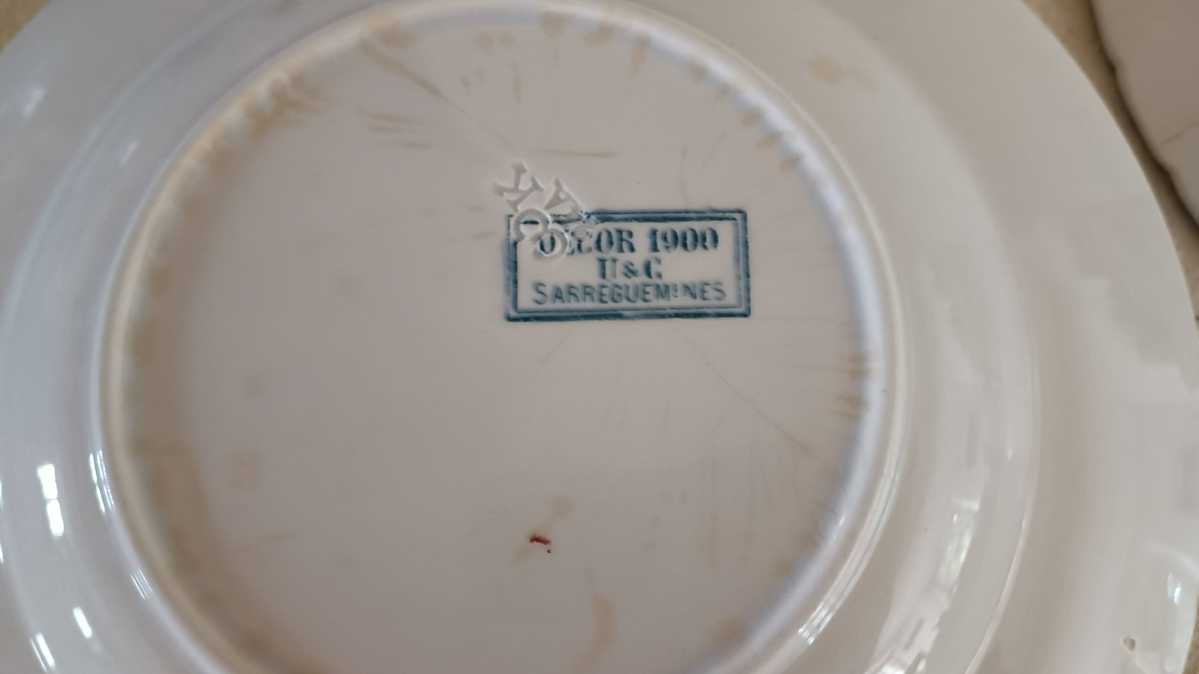 4 plates Sarreguemines 1900