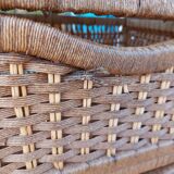Wicker chest of drawers and rope