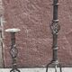Candle holder or wrought iron candlestick (height 72 cm)