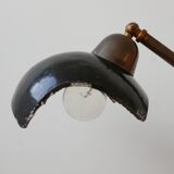 Dutch Curved Mid-Century Floor Lamp with Mercury Shade