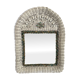 Miroir vintage en rotin tressé