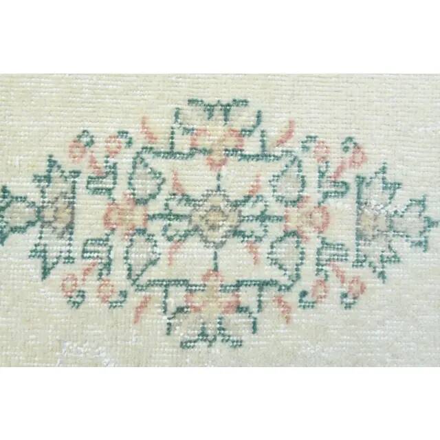 Vintage Turkish Oushak Handmade Wool Cotton Beige Area Rug 117x219