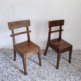 Pair of wooden chairs