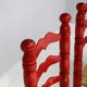 Ensemble de chaises rouges en jonc italien