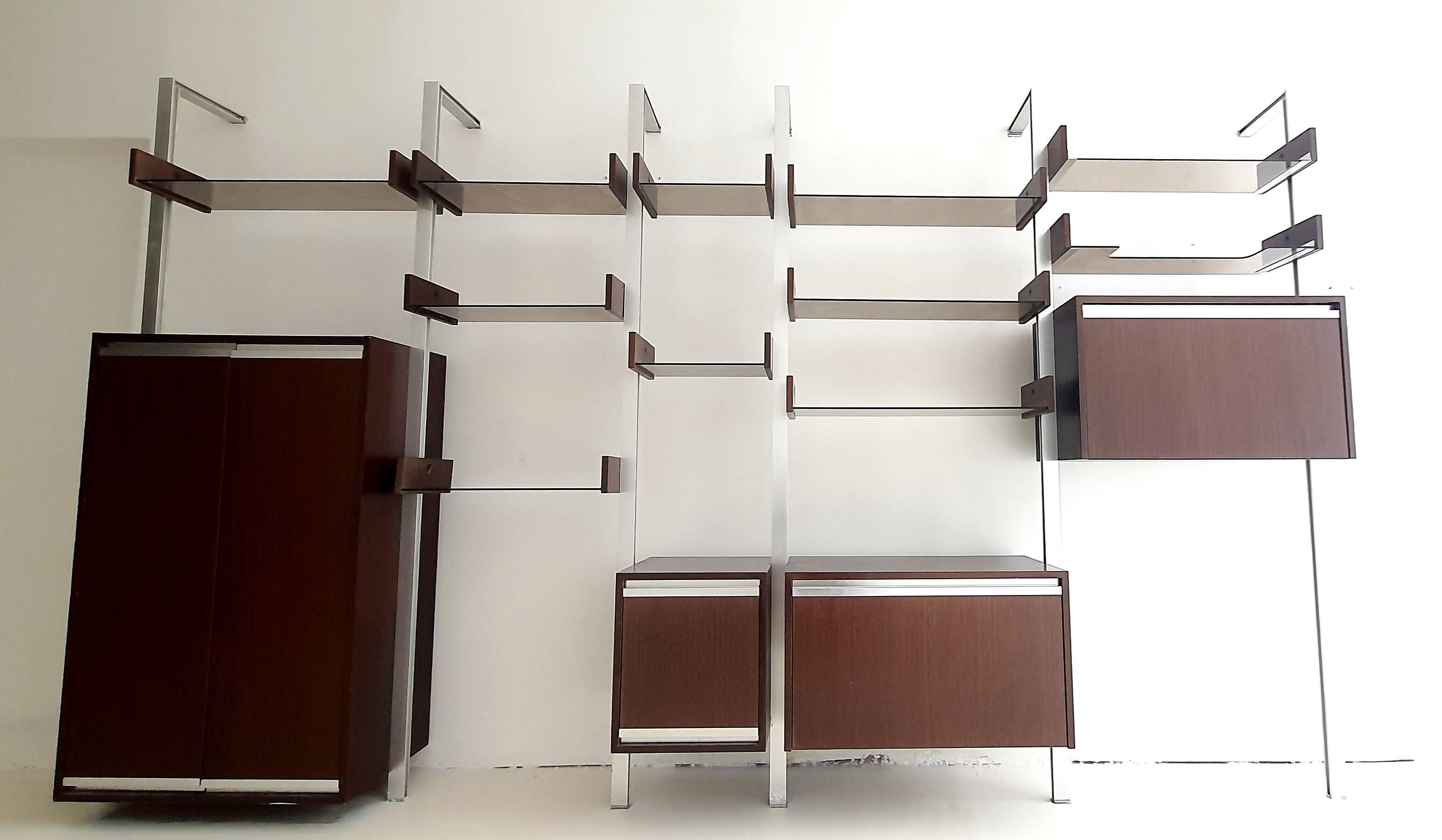 Living room furniture / Modular suspended bookcase by Michel Ducaroy for Ligne Roset Vintage 1970