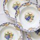 Set of 5 Boch soup plates, Fructidor service, vintage
