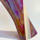 XXL - Large modernist Verceram vase in white and iridescent red ceramic