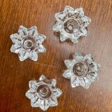 4 bougeoirs en verre