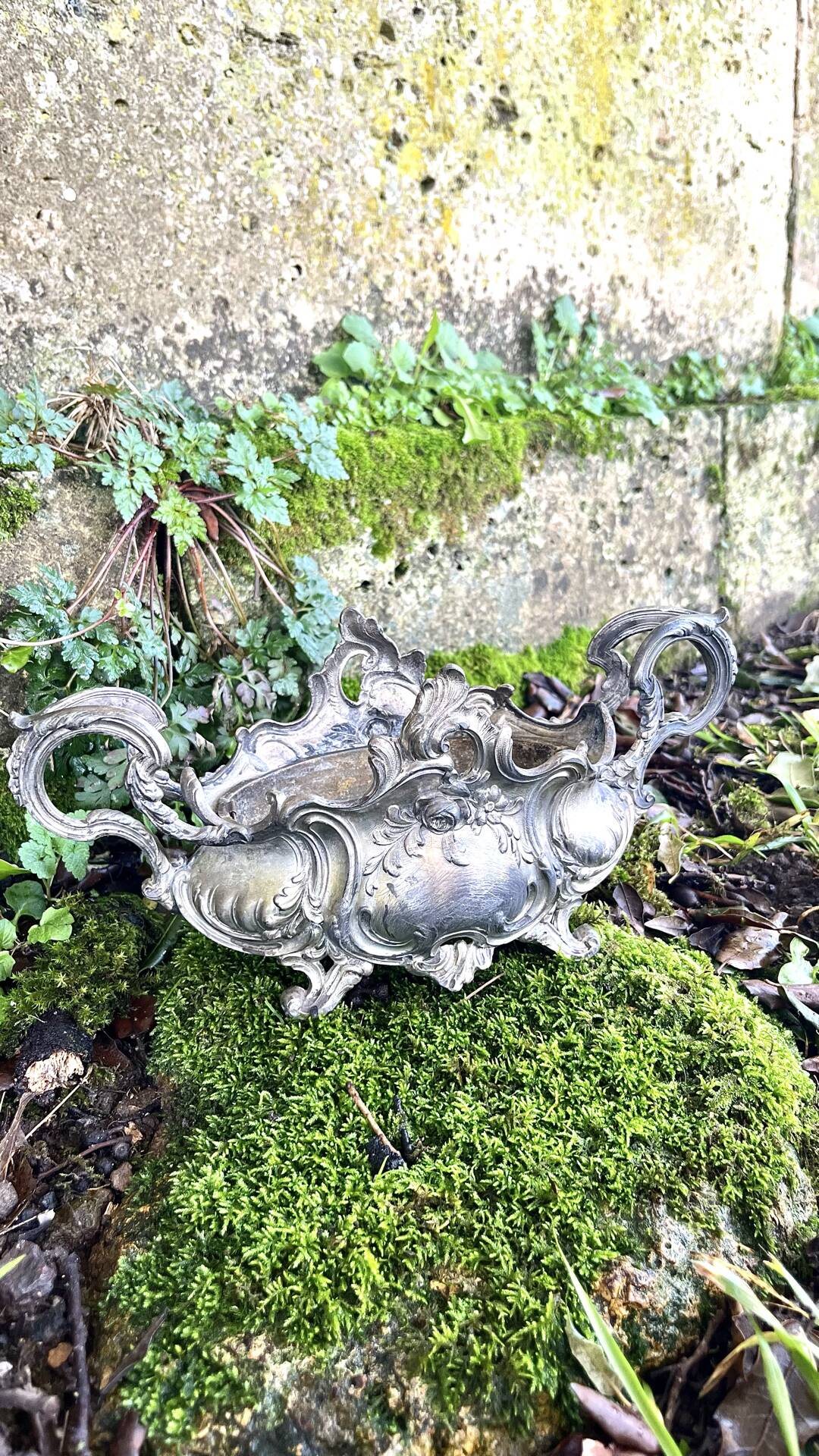 Silver Plated Jardinière, French Art Nouveau Centrepiece