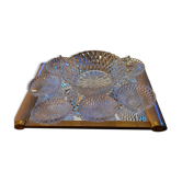 Cut Glass Dessert/Punch Bowls - Diamond Style