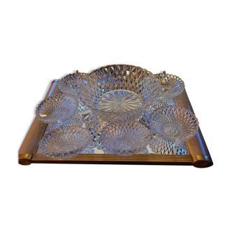 Cut Glass Dessert/Punch Bowls - Diamond Style