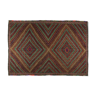 Anatolian handmade kilim rug 284 cm x 196 cm