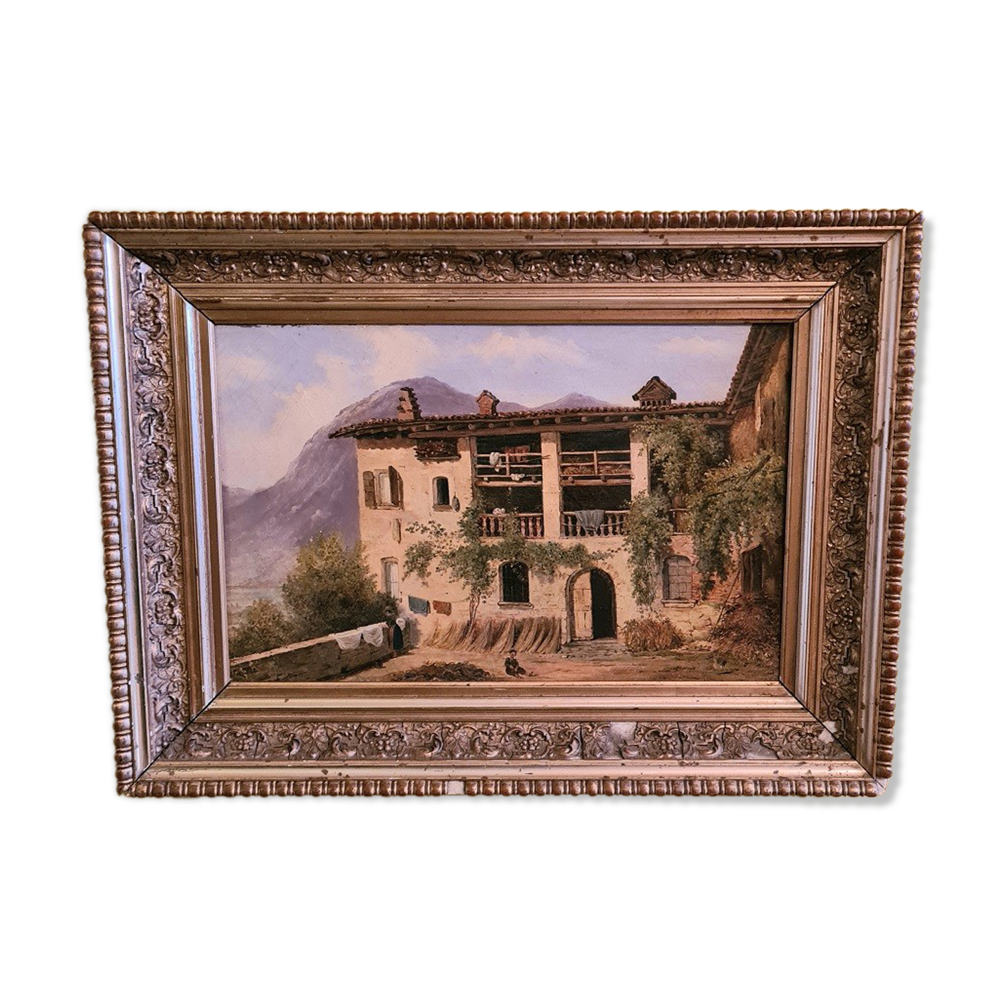 Giuseppe canella (1788 - 1847) italian painting, 1840s