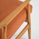 FOX terracotta curled armchair