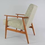 Fox armchair mottled beige green