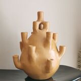 Tamgroute terracotta candlestick vase