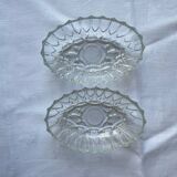 2 glass soap dish holders