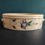 Antique serving plate, or "jardinière" from the faience of La Rochelle, 18th