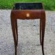 Vintage side table from the 30s/50s in beech and mirror top