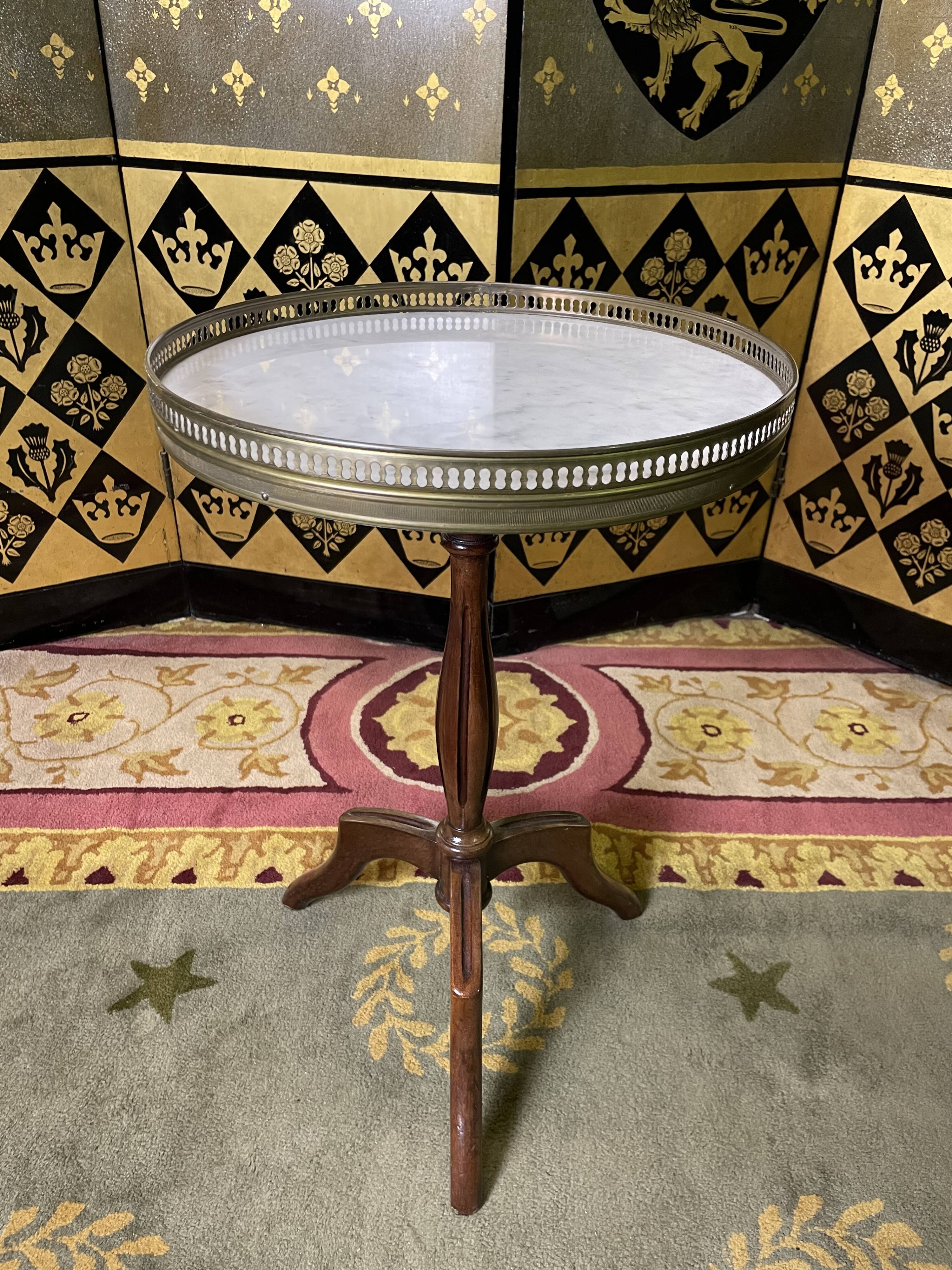 Louis XVI style tripod pedestal table
