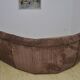Brown corduroy modular sofa, 70s