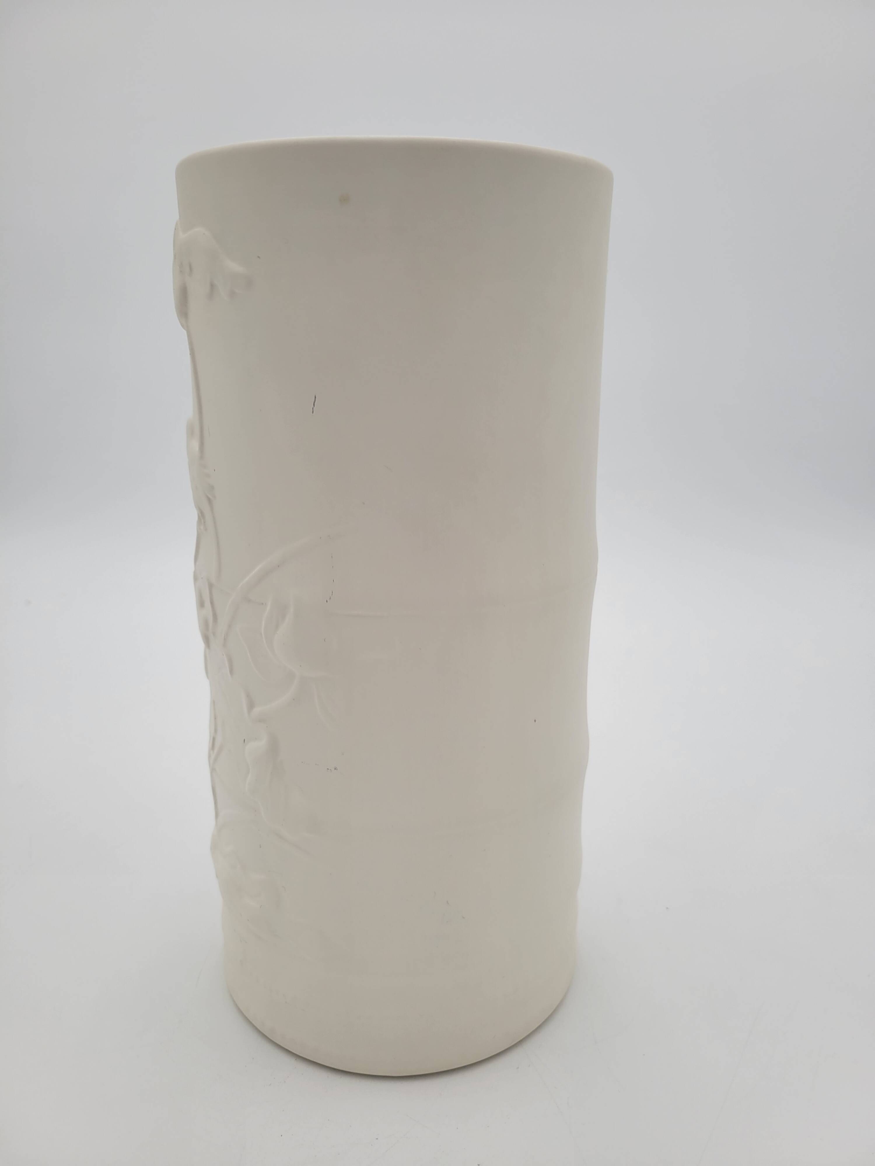 Gien matte porcelain vase
