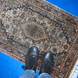 Tapis Vintage Indo-Tabriz en Laine, Années 1970, Élégance Artisanale