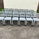 Set of 18 gray bistro chairs