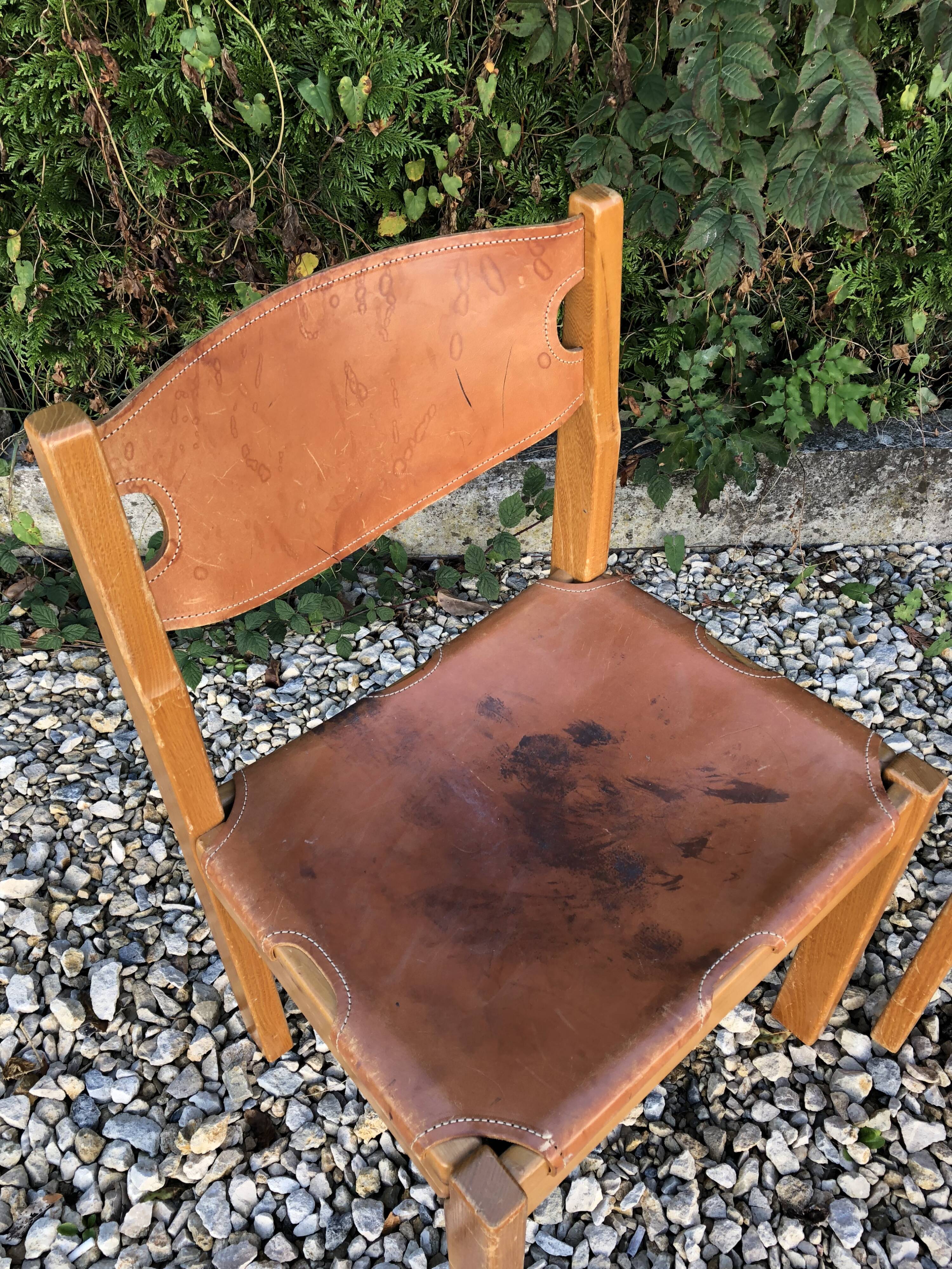 Pair of brutalist chairs