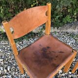 Paire de chaises brutaliste