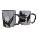 Paire de Mugs en grès vernissé 1970