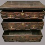 Rare oak chest of drawers | louis xiii / jacobean style | 17th century