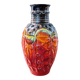 Vase Bay Keramik West Germany 98-25 orange red vintage 25 cm