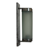 Vintage tubular wall lamp, chrome and sandblasted glass, France 1940