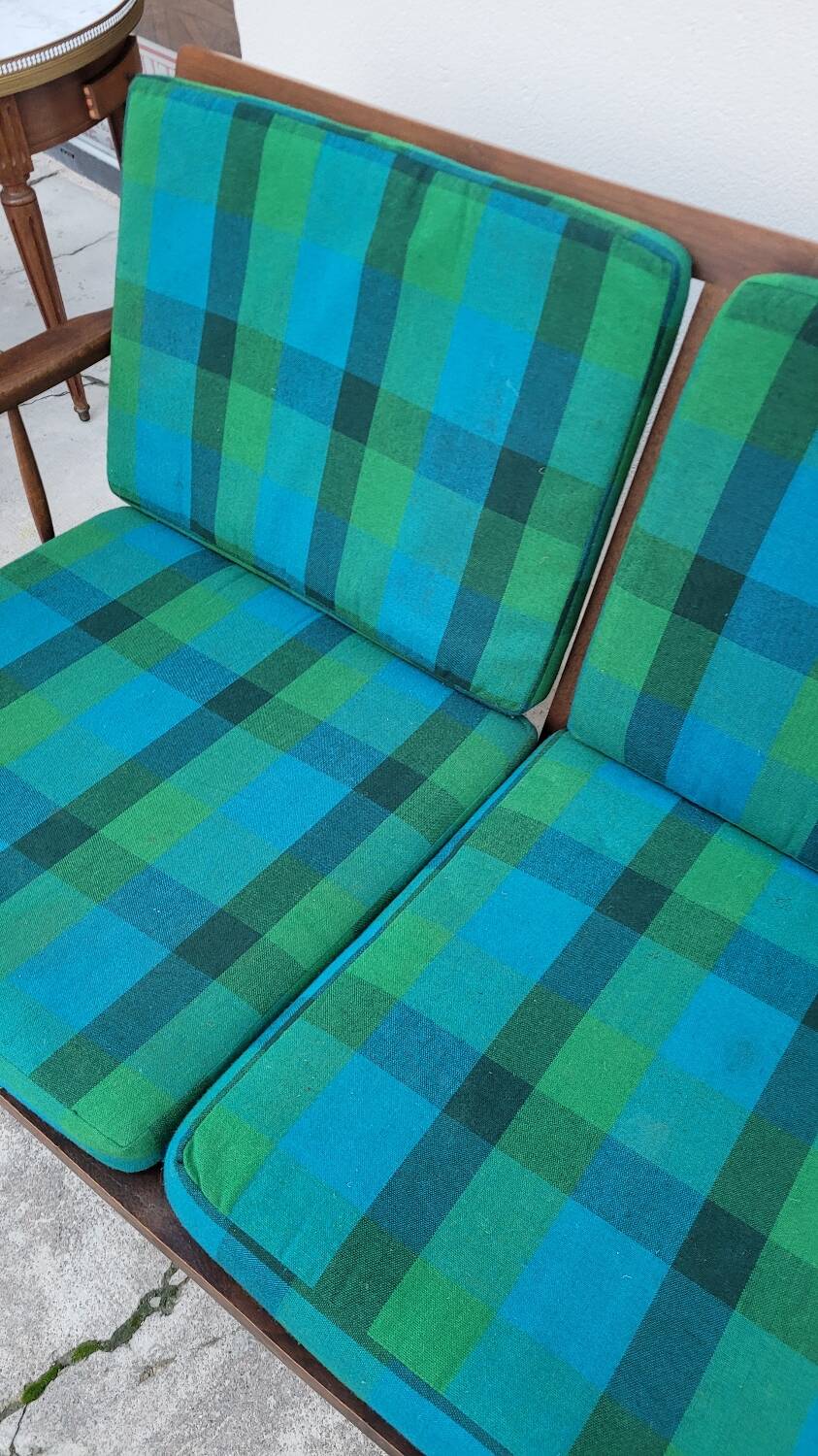 Vintage Scandinavian 2-seater sofa bench - 1950s